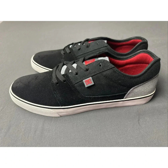 Mens Size 12 DC Tonik Black/Grey Red Leather & Cloth Top Skateboarding S… - Picture 5 of 17